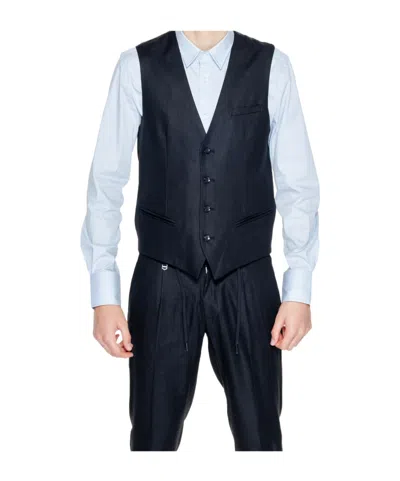 Antony Morato Single-breasted Vest In Blue