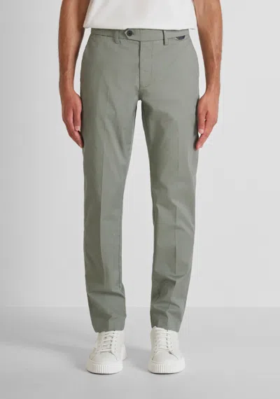 Antony Morato Slim Fit Men Green Agave Trousers In Gray
