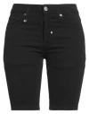Antony Morato Woman Denim Shorts Black Size 6 Cotton, Elastane