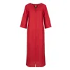 Antra Designs Women's Red Maxi Linen Ruby