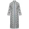 Antra Designs Women's Silver Grey Georgette Kaftan In Silver