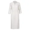Antra Designs Women's White The Snow Georgette Kaftan In White