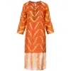 Antra Designs Women's Yellow / Orange The Pheme Silk Kaftan Tangerine In Yellow/orange