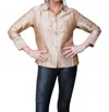 Anu By Natural Dreams Silk Blouse In Champagne In White