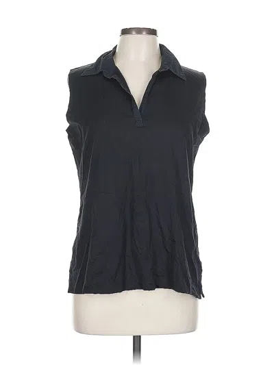 Pre-owned A'nue Ligne Sleeveless T-shirt In Black