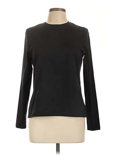 Pre-owned A'nue Miami Long Sleeve Top Black Mock Neckline Tops