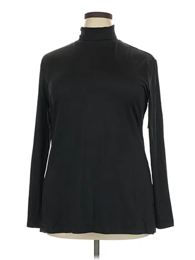 Pre-owned A'nue Miami Long Sleeve Top Black Turtleneck Tops