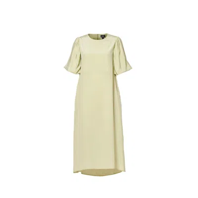 Anuk Women's Green Cowl Back Midi Dress - Mint