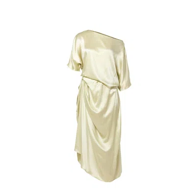 Anuk Women's Green Off Shoulder Knotted Dress - Mint