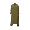 Anuk Women's Green Three Sixty Long Sleeve Kaftan Dress - Olive In Green