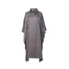 Anuk Women's Grey Cowl Neck Sack Dress - Fossil In Grey