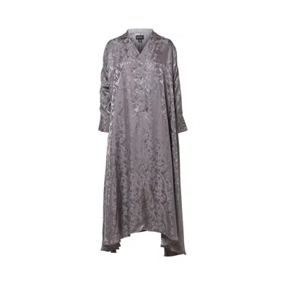 Anuk Women's Grey Three Sixty Long Sleeve Kaftan Dress - Fossil