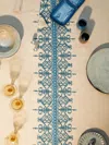 Anut Mamlouk Hand-embroidered Linen Rectangular Tablecloth  Abask Luxury Gift