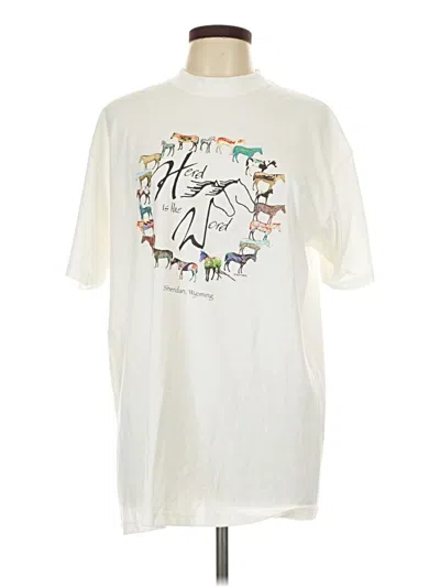 Pre-owned Anvil Short Sleeve T-shirt In White
