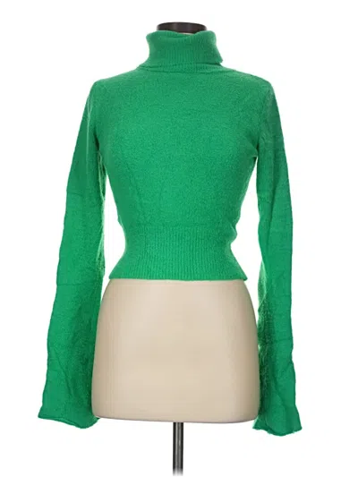 Pre-owned Anwnd Long Sleeve Top Green Turtleneck Tops