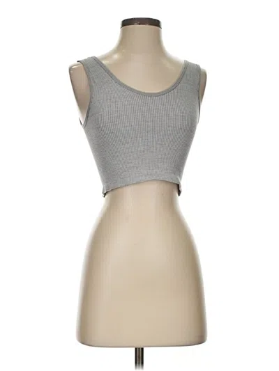 Pre-owned Anwnd Tank Top Gray Strapless Neckline Tops
