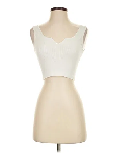 Pre-owned Anwnd Tank Top Ivory Strapless Neckline Tops