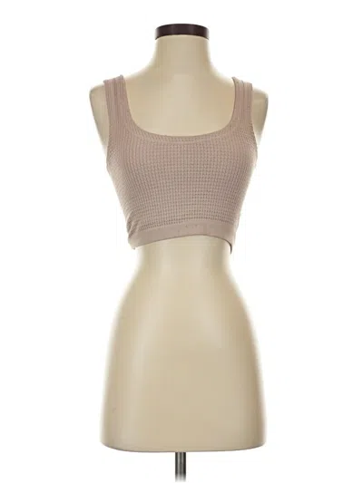 Pre-owned Anwnd Tank Top Tan Strapless Neckline Tops