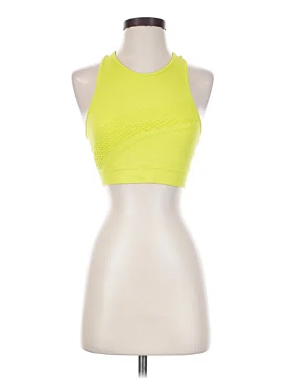 Pre-owned Anwnd Tank Top Yellow Halter Neckline Tops