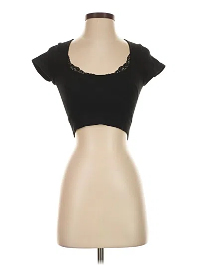 Pre-owned Anwnd Tube Top Black Strapless Neckline Tops