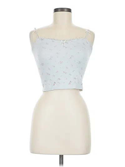 Pre-owned Anwnd Tube Top Blue Strapless Neckline Tops