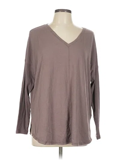 Pre-owned Any Body 3/4 Sleeve T-shirt In Brown