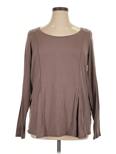 Pre-owned Any Body Long Sleeve T-shirt In Brown