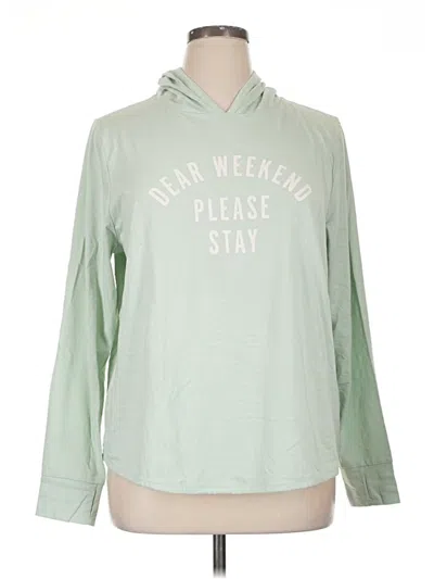 Pre-owned Any Body Long Sleeve T-shirt In Green