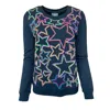 Any Old Iron Black Men's Hand-beaded Color Star Sweatshirt In Black