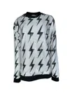 Any Old Iron Black / White Men's Black & White Ziggy Sequin Sweatshirt In Multi