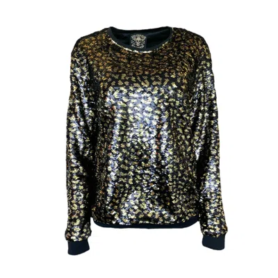 Any Old Iron Gold / Black  Men's Golden Leopard Sweatshirt In Gold/black