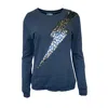 Any Old Iron Women's Black Golden Leopard Sequin Lightning Sweatshirt In Gold/black