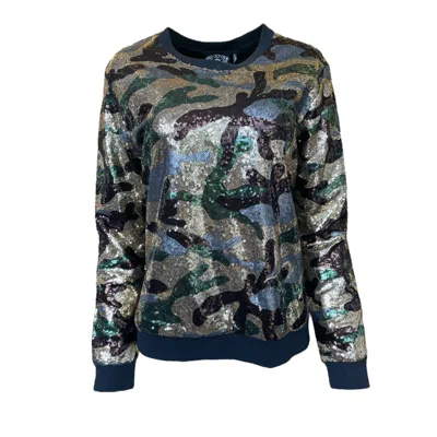 Any Old Iron Gold / Green / Black  Men's Camo Sweatshirt In Gold/green/black