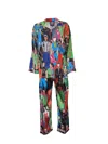 Any Old Iron Men's Green / Black Multicolor Heroes Printed Pajamas In Multi