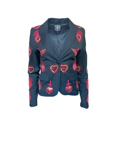Any Old Iron Gold / Black / Red Red Beaded True Love Color Suit In Red/gold/black