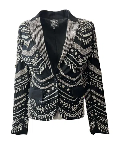 Any Old Iron Silver / Black / White  Pearly Queen Suit