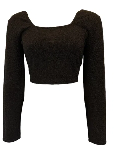 Any Old Iron Women's Black Shimmer Top