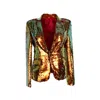 Any Old Iron Women's Fire Red Sequin Blazer