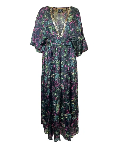 Any Old Iron Karma Chameleon Dress In Green/pink/yellow