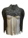 Any Old Iron Women's Black Hand-beaded Desert Shrug In Black