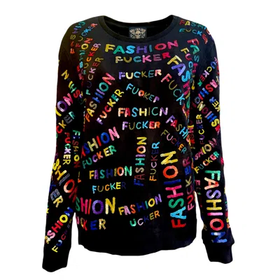 Any Old Iron Women's Black Rainbow Ff Ltd Edition Sweatshirt
