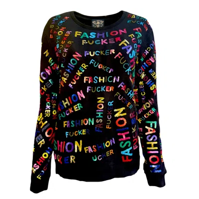 Any Old Iron Women's Black Men's Rainbow Ff Ltd Edition Sweatshirt