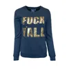 Any Old Iron Women's Black Golden Fuck Y'all Sequin Sweatshirt In Black
