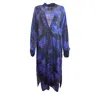Any Old Iron Women's Black / Blue Blue Girls Girls Girls Satin Duster In Black/blue