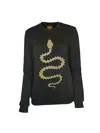 Any Old Iron Women's Black / Gold Beaded Multicolor Snake Black Sweatshirt In Black/gold
