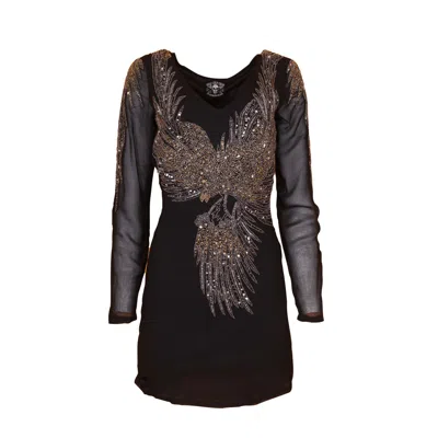 Any Old Iron Women's Black / Gold / Silver  Eagle Has Landed Dress In Black/gold/silver