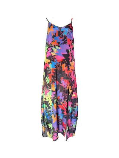 Any Old Iron Women's Black Multicolor Zowie Long Dress