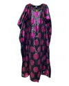 Any Old Iron Women's Black / Pink / Purple Pink Smiley Sequin Kaftan In Black/pink/purple