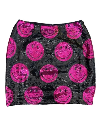 Any Old Iron Women's Black / Pink / Purple  X Smiley Pink Skirt In Black/pink/purple