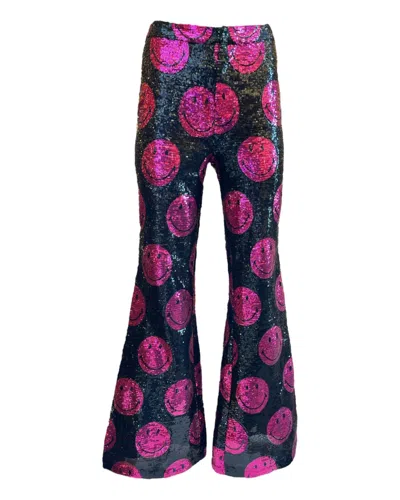 Any Old Iron Women's Black / Pink / Purple  X Smiley Pink Trousers In Black/pink/purple